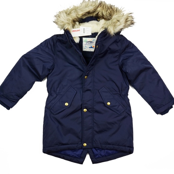 New CREWCUTS JCREW Size S Boys Fishtail Parka with Eco-Friendly PrimaLoft NAVY - Picture 3 of 5